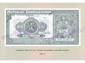 Pamätný list 160 rokov od narodenia A.MUCHU – okrový