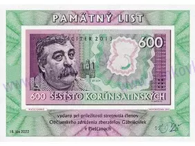 Pamätný list Pieštany (2022)