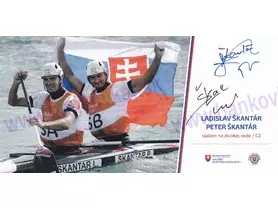 Peter a Ladislav ŠKANTÁROVCI (podpisová karta s autogramom)