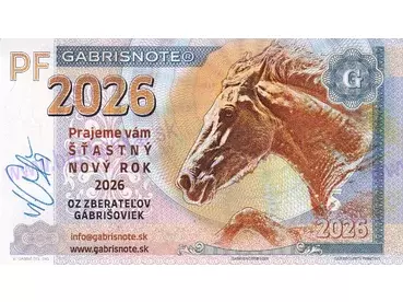 PF 2026 (2025) GABRISNOTE, podpis M.Gábriš