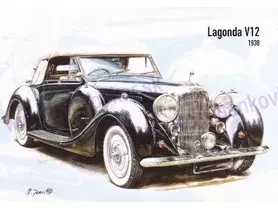 Pohľadnica LAGONDA V12 1938 - Sběratel Praha 09/2026