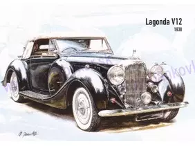 Pohľadnica LAGONDA V12 1938 - Sběratel Praha 09/2026