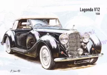 Pohľadnica LAGONDA V12 1938 - Sběratel Praha 09/2026