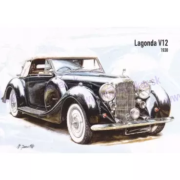 Pohľadnica LAGONDA V12 1938 - Sběratel Praha 09/2026