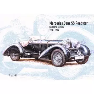 Pohľadnica Mercedes Benz SS Roadster - Sběratel Praha 03/2026