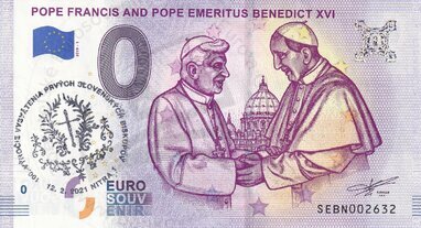 Pope Francis and pope Benedict XVI (SEBN 2019-1) pečiatka pofis