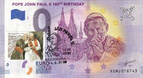 Pope John Paul II 100TH Birthday (XENJ 2020-1) známka+pečiatka