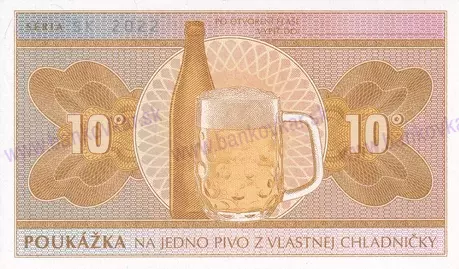Poukážka na jedno pivo z vlastnej chladničky