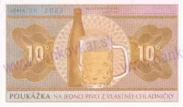 Poukážka na pivo 10 (2022) hnedá SK