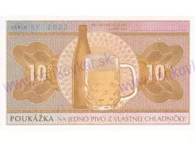 Poukážka na pivo 10 (2022) hnedá SK