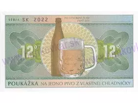 Poukážka na pivo 12 (2022) zelená SK