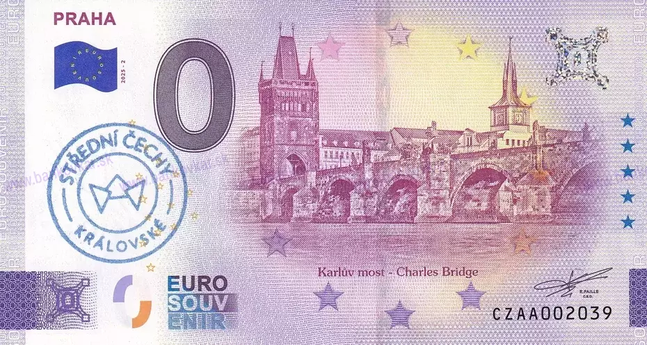 PRAHA-Karlův most (CZAA 2025-2) pečiatka