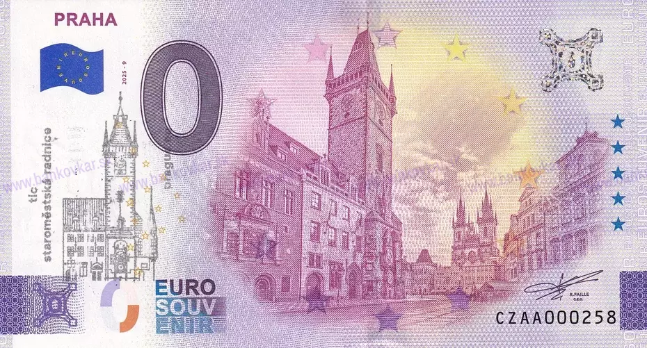 Praha-Staroměstské náměstí a orloj CZAA 2025-9 pečiatka