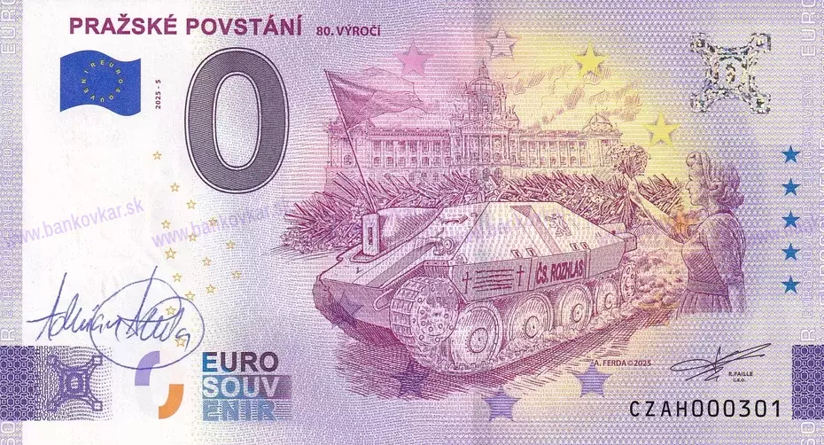 PRAŽSKÉ POVSTÁNÍ 80.výročí (CZA 2025-5) podpis A.Ferda