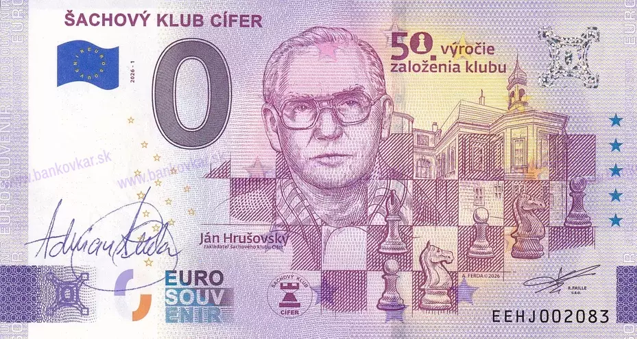 Šachový klub CÍFER (EEHJ 2026-1) J.Hrušovský - prítlač GOLD