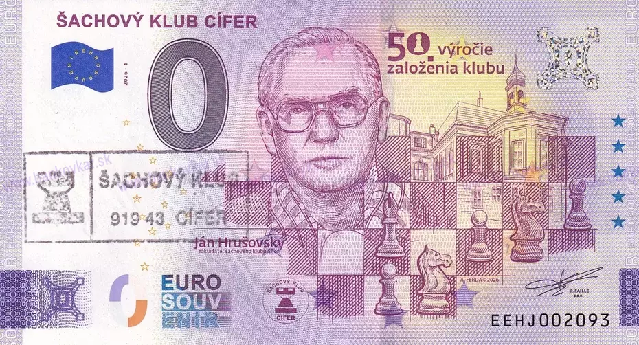 Šachový klub CÍFER (EEHJ 2026-1) J.Hrušovský - prítlač GOLD