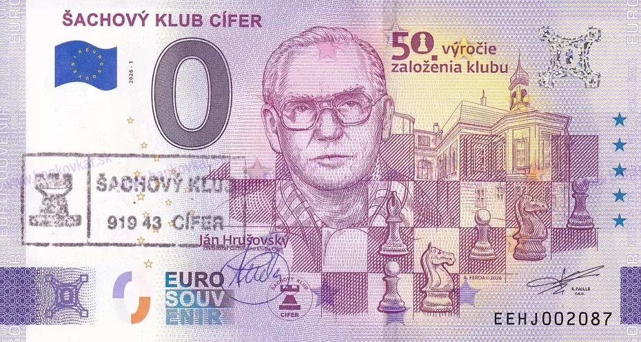 Šachový klub CÍFER (EEHJ 2026-1) J.Hrušovský - prítlač GOLD