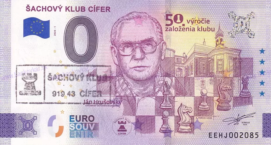 Šachový klub CÍFER (EEHJ 2026-1) J.Hrušovský - prítlač GOLD