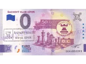 Šachový klub CÍFER (EEHJ 2026-1) šachovnica - pečiatka klubu
