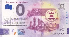 Šachový klub CÍFER (EEHJ 2026-1) šachovnica - pečiatka klubu