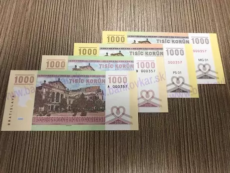 Sada 1000 Korún 2020 Bratislavských 4ks