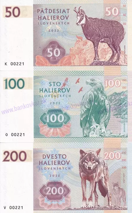 Sada 50,100,200 Halierov 2022