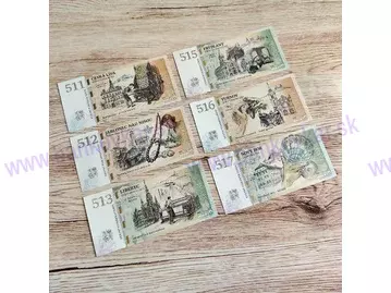 Sada 6ks pamätných listov NAŠE MESTA (Liberecký kraj)