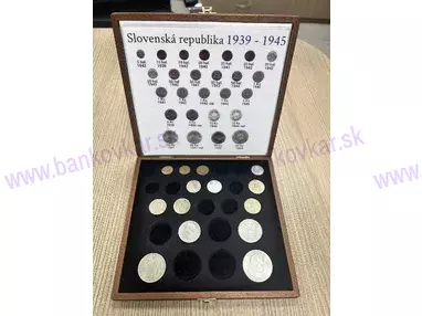 Sada mincí Slovenský štát 1939 - 1945 (kazeta orech)