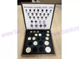 Sada mincí Slovenský štát 1939 - 1945 (kazeta orech)