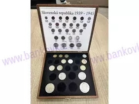 Sada mincí Slovenský štát 1939 - 1945 (kazeta orech)
