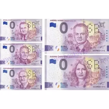 Sada prezidenti SR (EEHM 2026-1-5) reliéfna pečiatka a perforácia SR