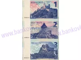 Set 1,2,3 Groše Slovenské hrady (2021)