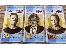 Set 3 ks 20,50,100 Pounds All for Love (2022 - B.Adams,Rod Stewart,Sting)