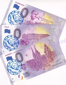 Set 3ks Chorvátsko (2019) pečiatka Eurozóna 2023