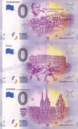 Set 3ks Chorvátsko Dubovnik+Pula+Zagreb