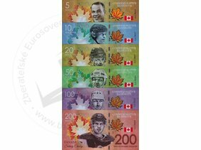 Set 5,10,20,50,100,200 Dollars Canada (2021)
