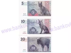 Set 6ks 5,10,20,50,100,200 halierov