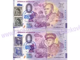 Set 8ks Operácia Antropoid (Londýnske vydanie známok 16ks+pečiatka)