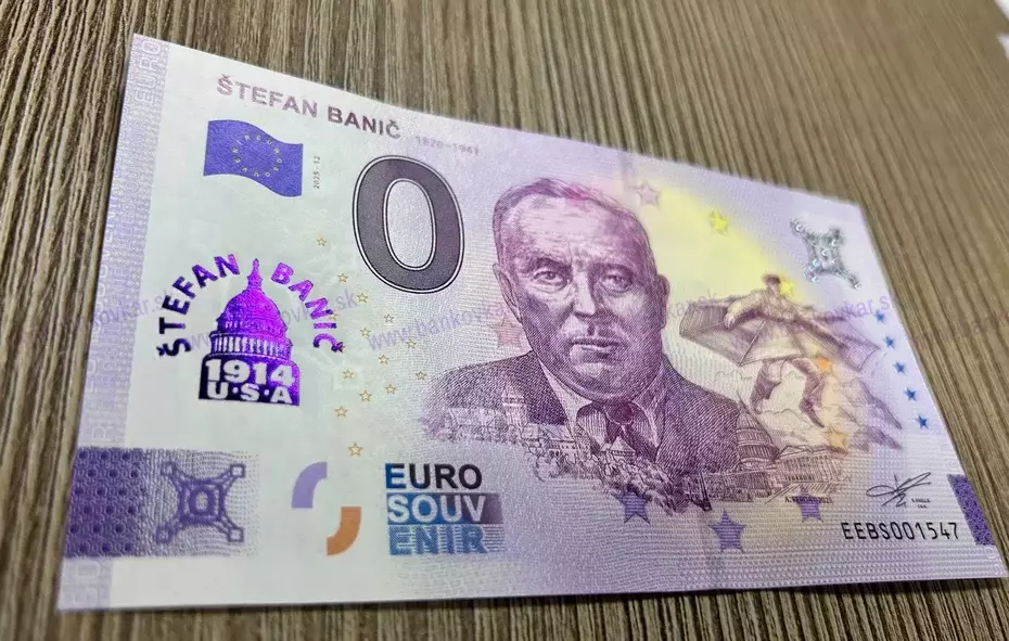 Štefan BANIČ EEBS 2025-12 1870÷1941 prítlač metallic PURPLE