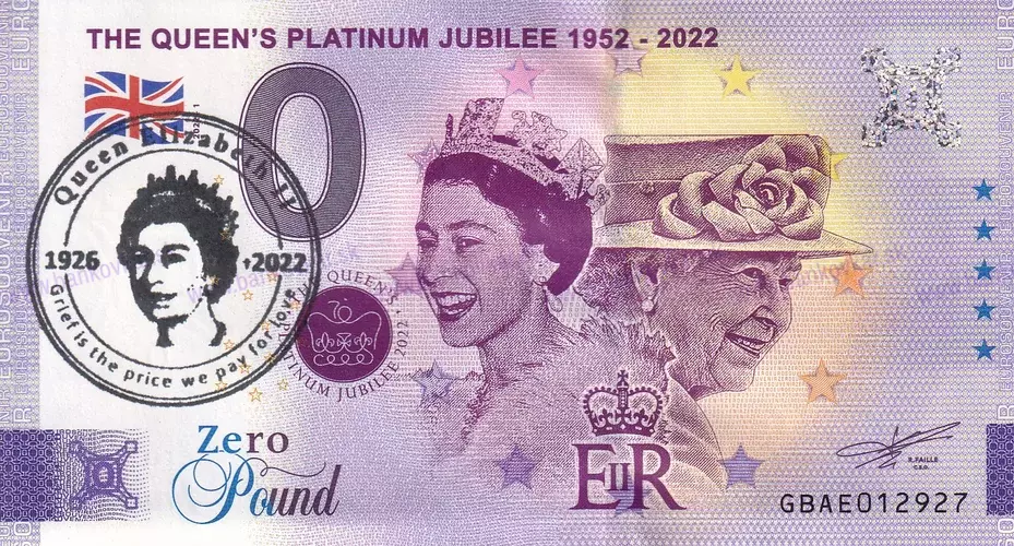 The Queens Platinum Jubilee 1952-2022 GBAE 2022-1 pečiatka