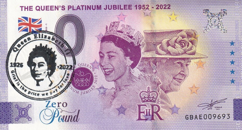 The Queens Platinum Jubilee 1952-2022 GBAE 2022-1 pečiatka