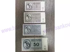 Theresienstadt (Terezín) 1943 – sada 2,5,10,50 Kronen
