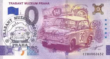 TRABANT muzeum Praha (CZBK 2026-1) pečiatka+čísla do 1000