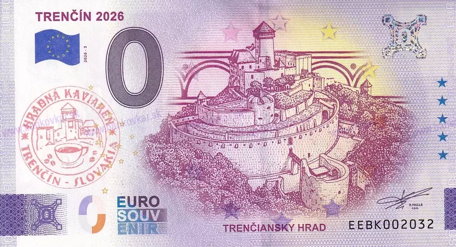 Trenčín 2026 (EEBK 2026-3) TN hrad - pečiatka červená