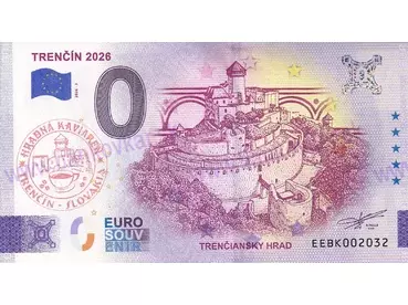TRENČÍN 2026 (EEBK 2026-3) TN hrad - pečiatka červená