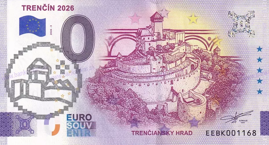 Trenčín 2026 (EEBK 2026-3) TN hrad - pečiatka čierna