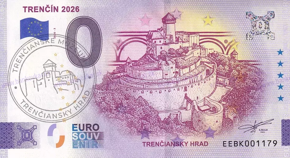 Trenčín 2026 (EEBK 2026-3) TN hrad - pečiatka Múzeum
