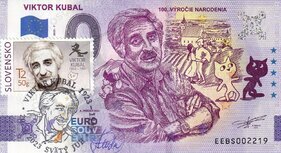 Viktor Kubal 100.výročie narodenia (EEBS 2023-7) známka+pečiatka+podpis A.Ferda