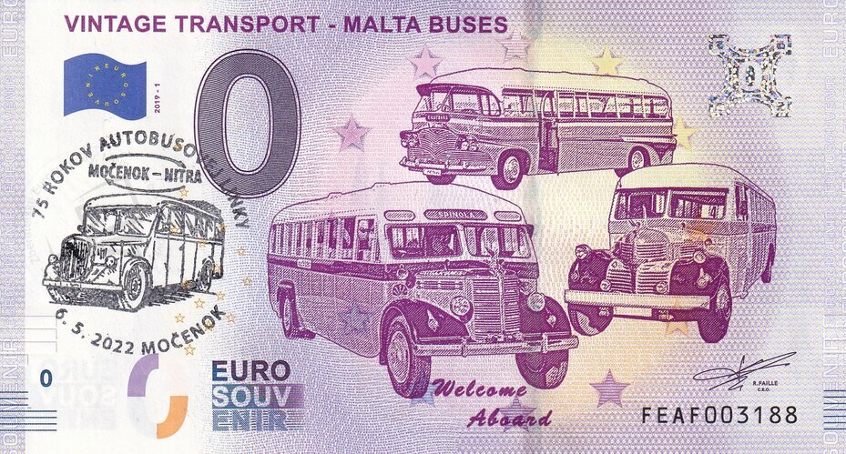Vintage Transport - Malta Buses FEAF 2019-1pečiatka POFIS