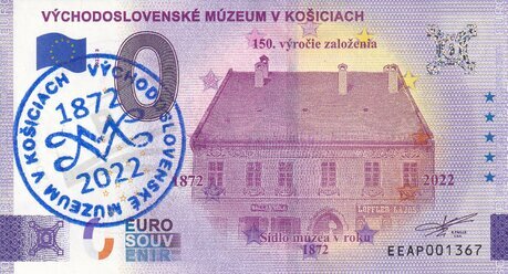 Východoslovenské múzeum v Košiciach EEAP 2022-3 pečiatka